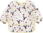 PandaEar 5 Pack Long Sleeve Bibs| Waterproof Full Bib with Sleeves for Babies Infant Toddler 6-24 Months| Mess Proof Baby Smock for Eating| Baby Apron for Feeding - Image 4